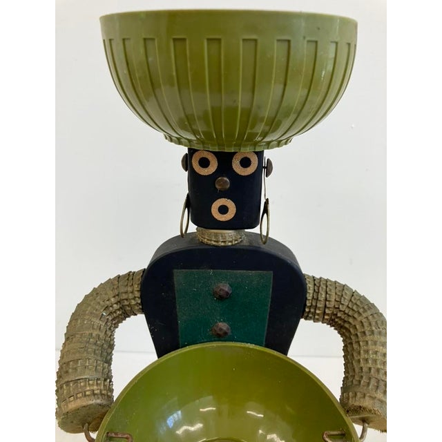 Artist/Maker: Unknown maker, likely American mid-century artisan Date: Circa 1950s–1960s Medium: Mixed materials – painted...