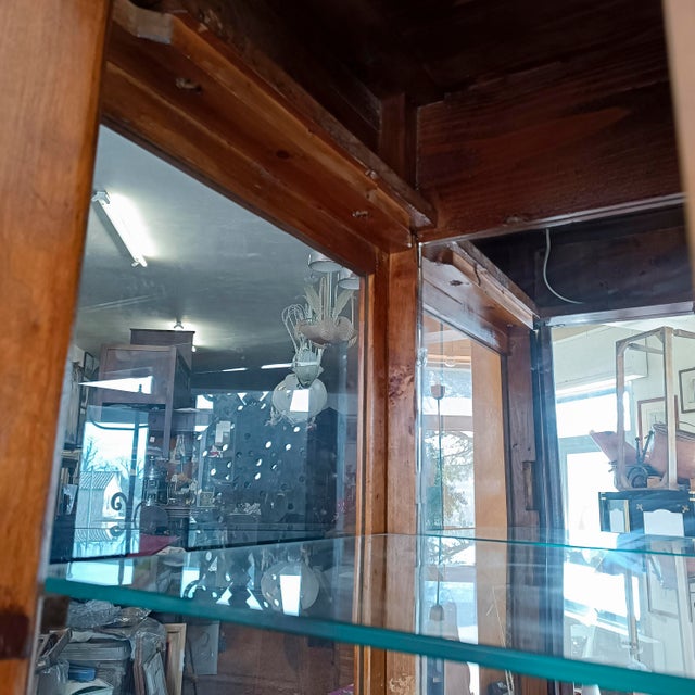 Showcase Credenza with Back Mirrors Glass Tops and Drawers For Sale - Image 14 of 18