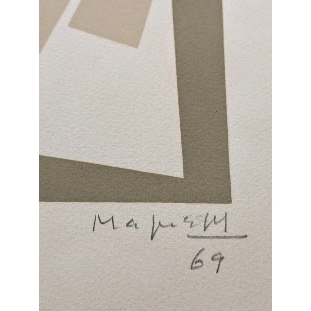 Alberto Magnelli - Abstract Composition, 1969 - Hand-Signed Lithograph in colors, Rare proof on Arches paper, signed and...