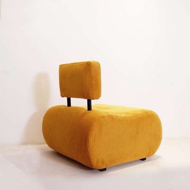 1970s Vintage Lounge Chairs in Corduroy Upholstery, 1970s, Set of 2 For Sale - Image 5 of 8