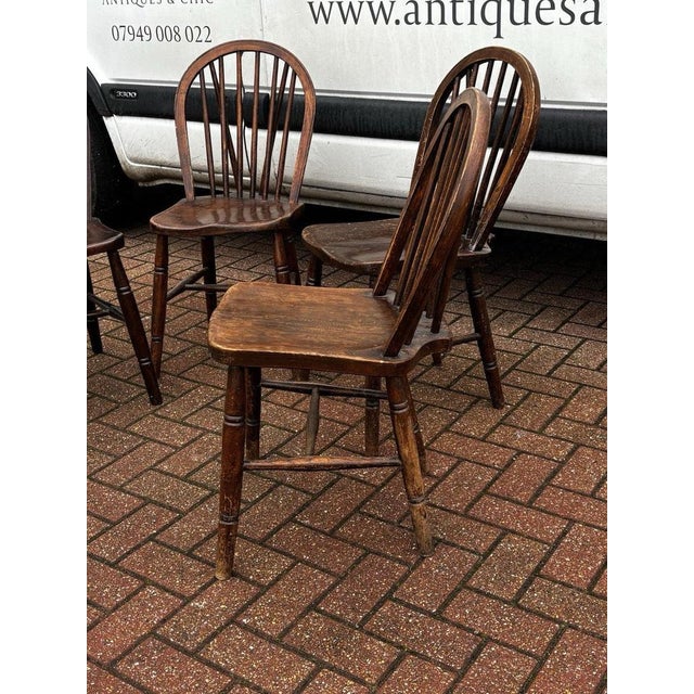 Victorian Oak Windsor Dining Chairs, Set of 4 For Sale - Image 9 of 10