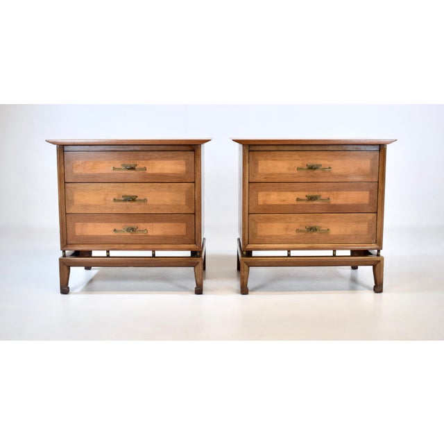 Mid-Century Modern Walnut Burl Nightstands by White Furniture, Usa For Sale - Image 11 of 11