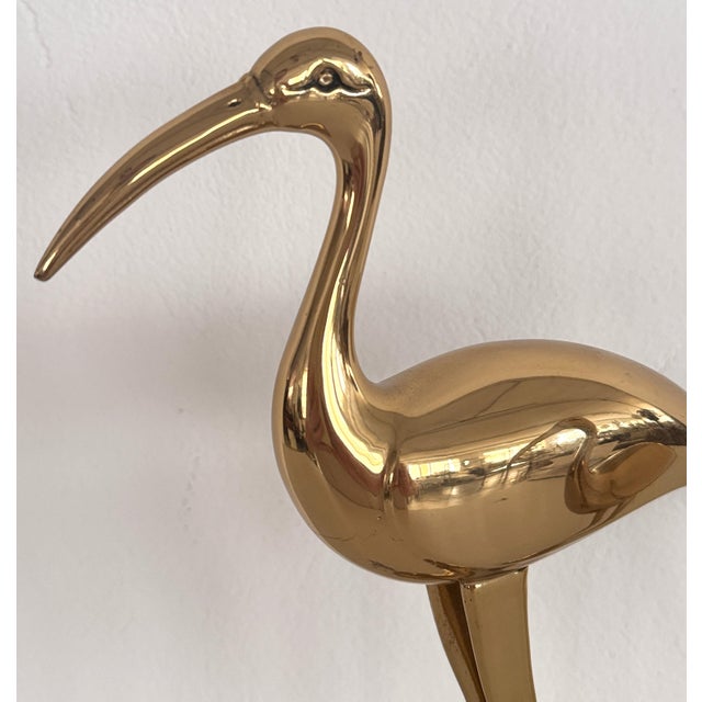 Vintage Italian Brass Cranes, 1970s, Set of 2 For Sale - Image 10 of 13