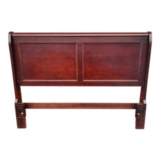 Johnson Furniture Full or Queen Size Sleigh Headboard, Circa 1970s For Sale