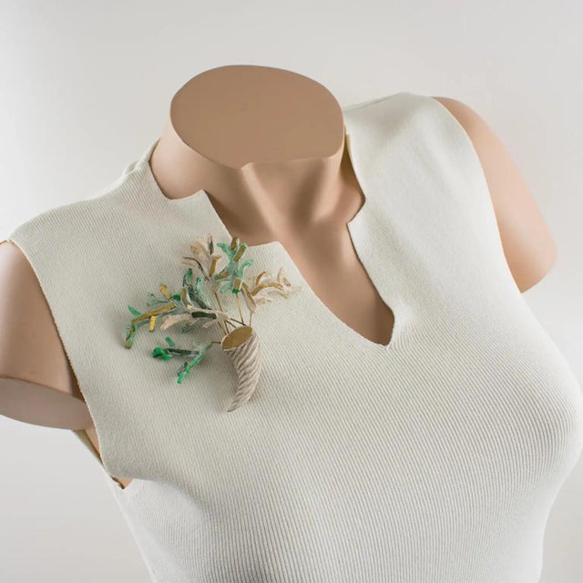 Mid-Century Modern Line Vautrin Talosel and Mirrors Brooch St Hubert Model For Sale - Image 3 of 11