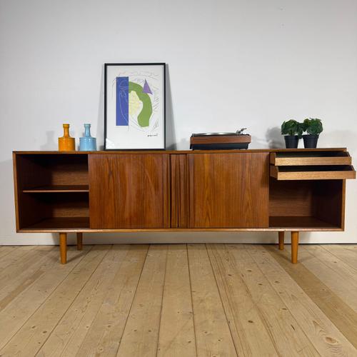 Mid-Century Modern Teak Sideboard with Sliding Doors, 1960s For Sale - Image 4 of 12