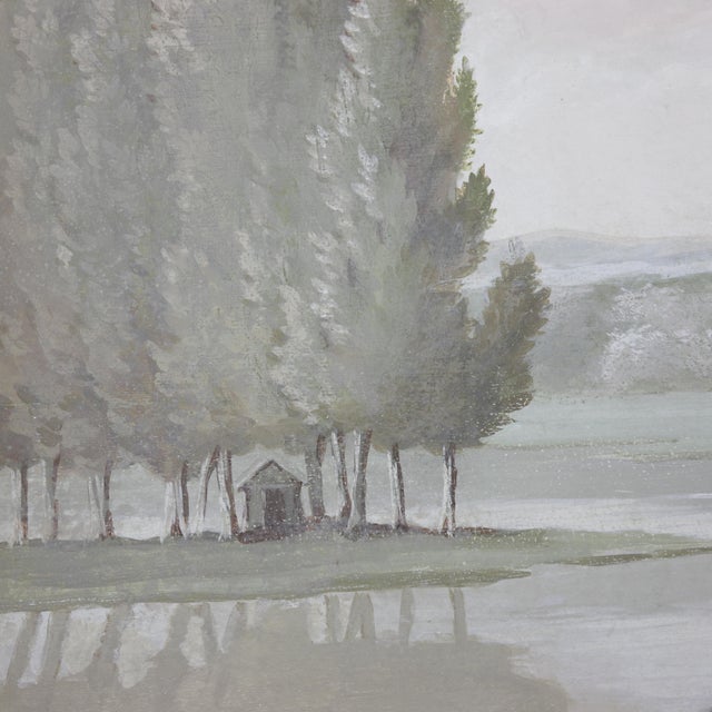 Paint Large Neoclassical Style Landscape Painting – Pastoral Scene With Figures and Estate For Sale - Image 7 of 12