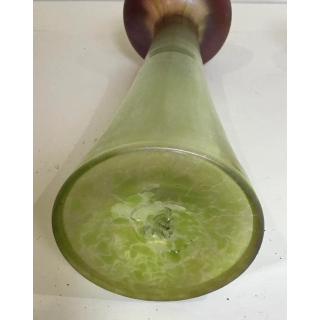 Art Nouveau Josef Rindskopf Pepita Czech Bohemian Glass Hyacinth Vases - a Pair For Sale - Image 10 of 13