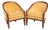Pair of Vintage Art Deco Revival Hollywood Regency Barrel Back Lounge Chairs in Faux Tortoiseshell Finish For Sale