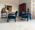 Pair Re-Upholstered Emerald Green Velvet Parsons Lounge Chairs Milo Baughman For Sale - Image 11 of 18