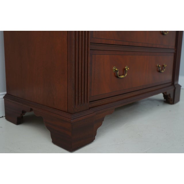 Ethan Allen 18th C. Mahogany Bedroom Armoire For Sale - Image 13 of 18