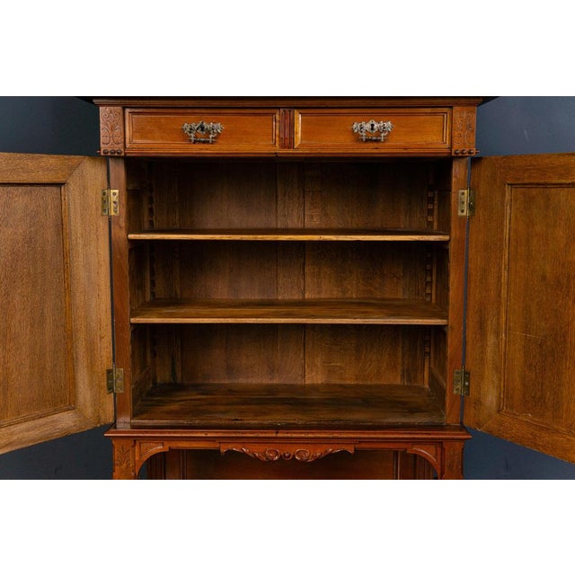 Wilhelminian Oak & Walnut Cabinet For Sale - Image 11 of 18