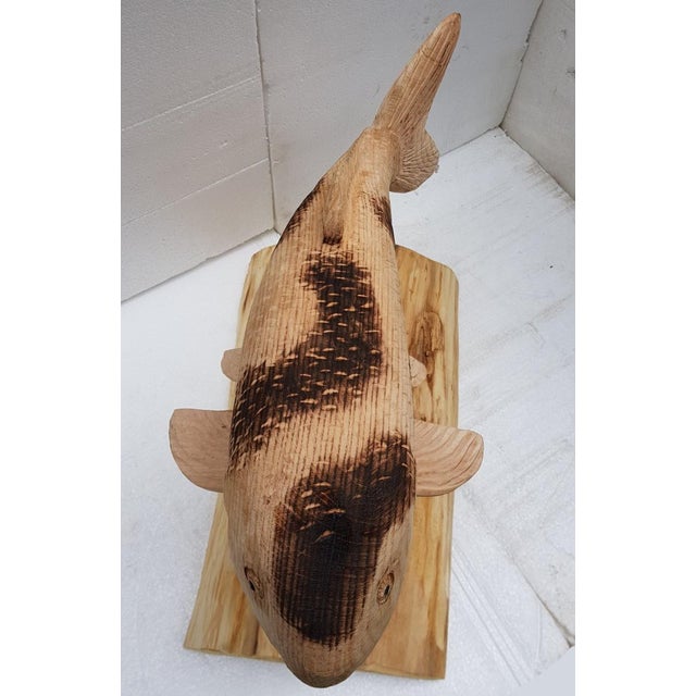 Wooden Sculpture of Koi Carp For Sale - Image 13 of 18