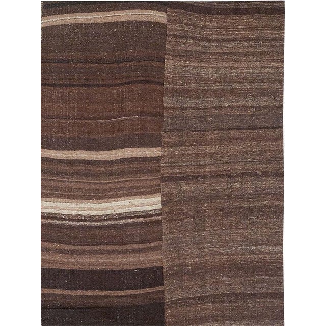 Rustic Galerie Shabab Collection Mid-20th Century Turkish Flatweave Kilim Carpet For Sale - Image 3 of 9