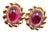 Late 20th Century Tiffany & Co. Yellow Gold Large Pink Tourmaline Earrings, Pair For Sale