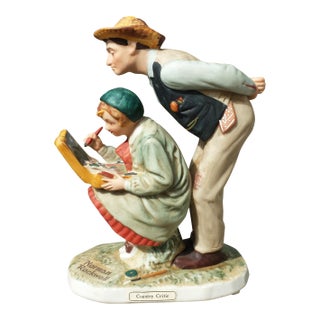 Norman Rockwell Saturday Evening Post Cover Collection "Country Critic" Style Nr-43 Circa 1983 For Sale