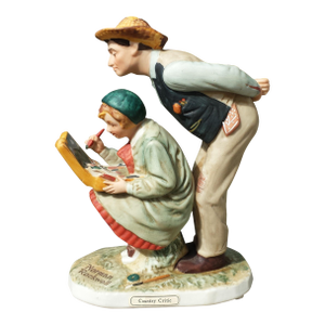 Norman Rockwell Saturday Evening Post Cover Collection "Country Critic" Style Nr-43 Circa 1983