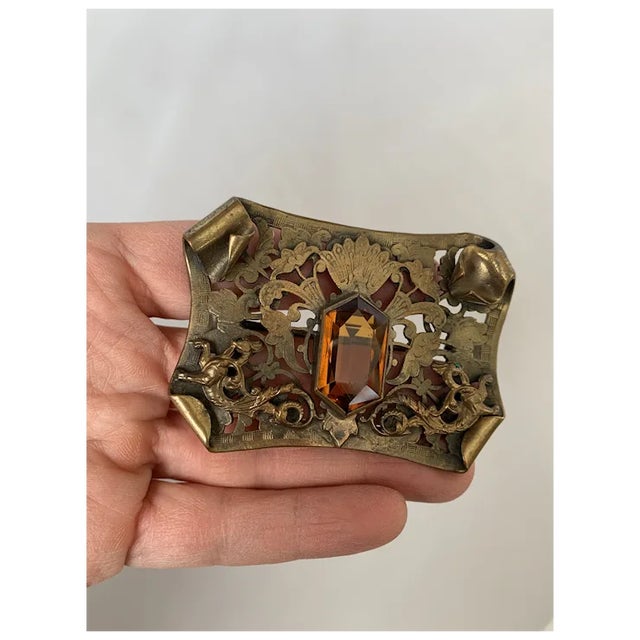 Late 19th Century Victorian Dragon Sash Pin For Sale - Image 4 of 9