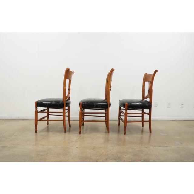 Wood Vintage Milling Road by Baker Lyre Back Dining Chairs (Set of 6), Attributed For Sale - Image 7 of 16
