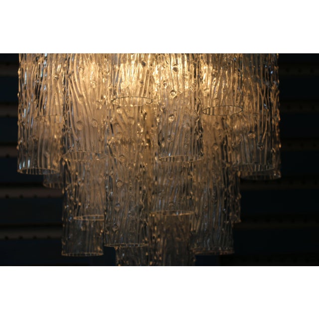 Mid-Century Venini Troncho Murano Glass Chandelier For Sale - Image 10 of 13