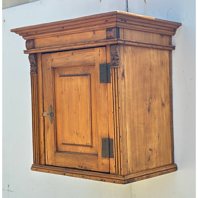 Baroque Pine One Door Hanging Cupboard. For Sale - Image 3 of 14