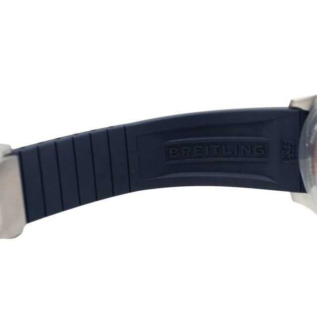 Metal Breitling Superocean 42mm A17375e71g1s1 White Dial Blue Rubber Band Steel Watch For Sale - Image 7 of 10