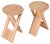 Set of Mid-Century French TS Folding Stools by Roger Tallon for Sentou, 1970s For Sale