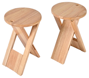 Set of Mid-Century French TS Folding Stools by Roger Tallon for Sentou, 1970s