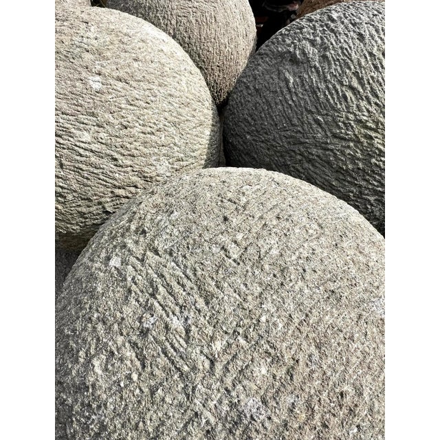 Vintage Stone Garden Sphere Medium For Sale - Image 4 of 4