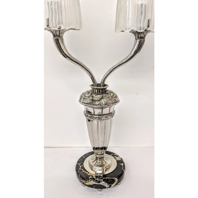 Art Deco French Art Deco Table Lamp by Sabino For Sale - Image 3 of 10