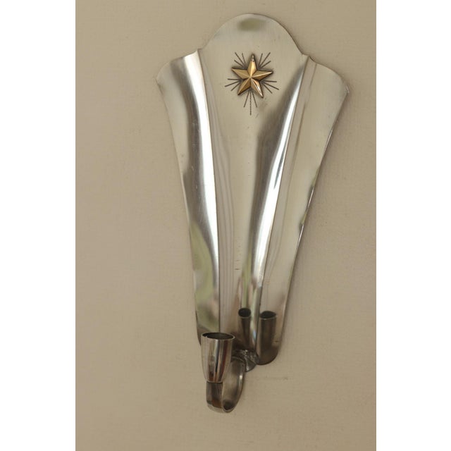 Mid-Century Swedish Pewter Sconces, Set of 2 For Sale - Image 16 of 18