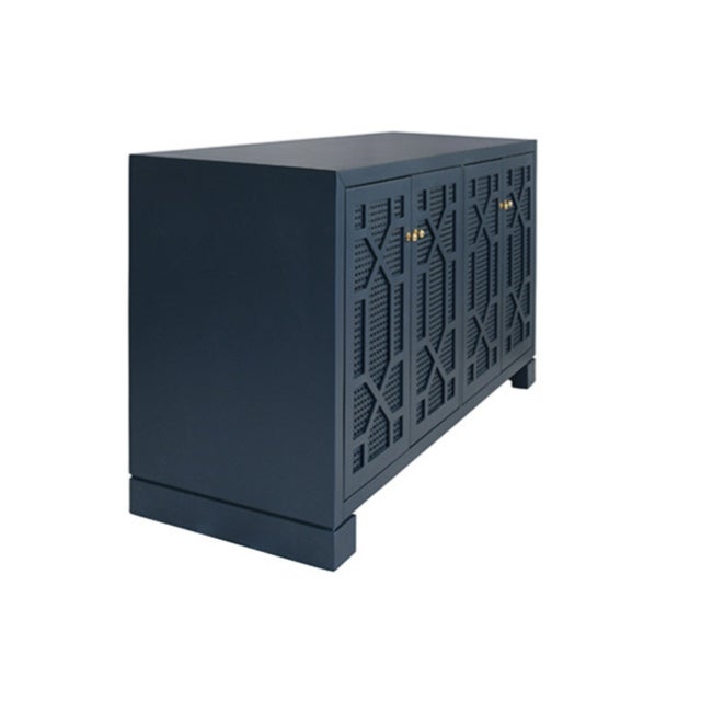 New special order item. Not vintage. The Claire Buffet is a beautiful four door storage buffet featuring a trellis design...