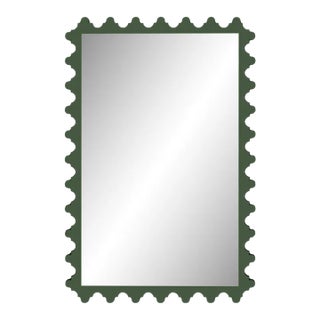 Fleur Home Garden District Magazine Rectangle Mirror in Duck Green, 29.75x41 For Sale