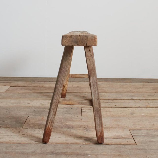 Antique Rustic Wooden Hallway Pig Bench For Sale - Image 5 of 8