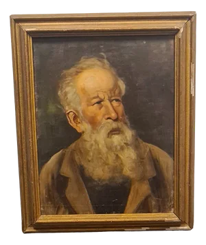 Portrait of Man with a Beard, Late 19th Century, Oil on Canvas, Framed