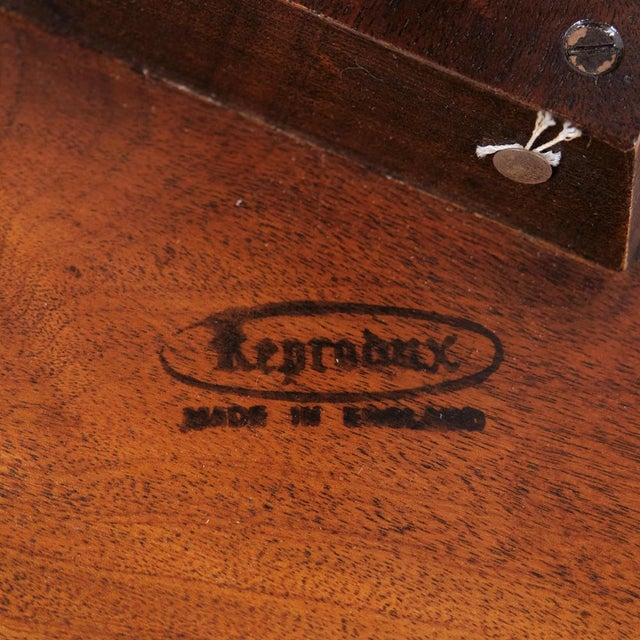 Antique Side Table in Mahogany with Turned Column, 1890s For Sale - Image 9 of 11