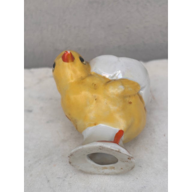 Ceramic German Porcelain Majolica Chick Egg Cup, Circa 1920 For Sale - Image 7 of 7