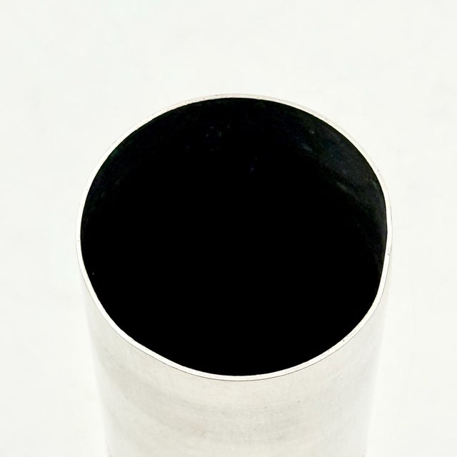 Optical Metal Vase by Atelier Des Orfèvres, Italy, 1970s For Sale - Image 4 of 13