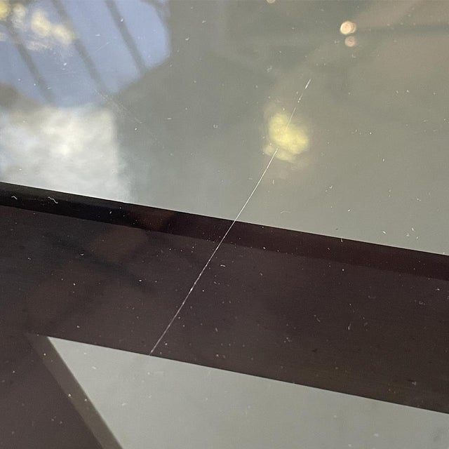 Italian Modern Dining Table in Smoked Glass and Steel from Formanova, 1970s For Sale - Image 10 of 18