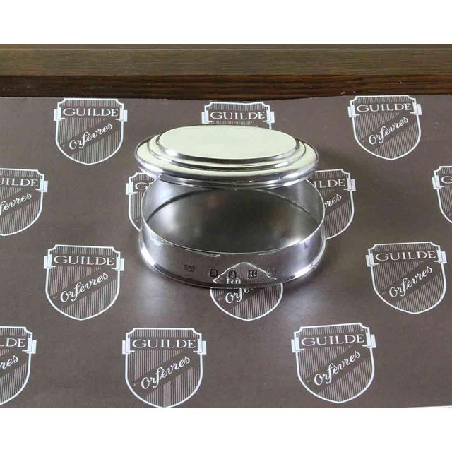 Mappin & Webb Vintage Sterling Silver Oval Snuff Box, Britania Standard. For Sale - Image 4 of 8
