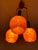 Plastic Space Age Orange Arcylic Glass Spaghetti Three-Light Cascading Hanging Light Chandelier, 1970s For Sale - Image 7 of 13