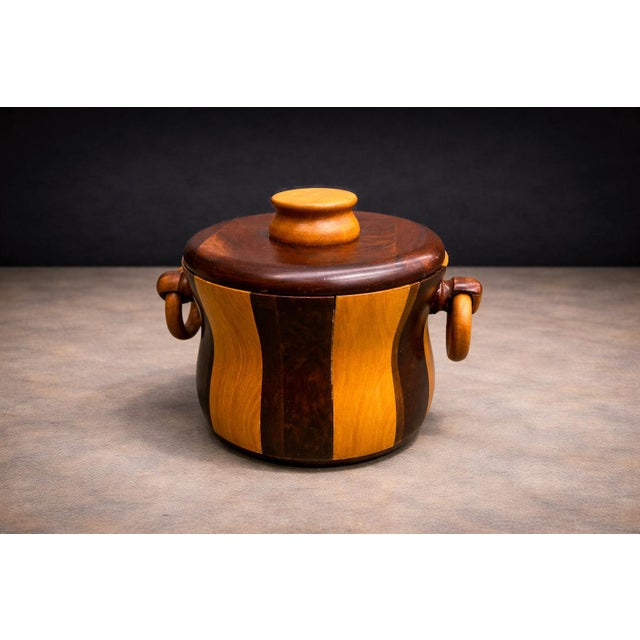 1960s Ice Bucket in Imbuia and Brazilian Hardwood, Unknown - Lot 179 For Sale - Image 4 of 10