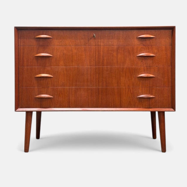 Vintage Danish Teak Chest of Drawers by Johannes Sorth, 1960s For Sale - Image 10 of 10