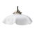 Metal French White Opaline Glass Pendant Lamp For Sale - Image 7 of 7