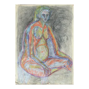 Vintage Fauvist Nude Study by Louis Nadalini