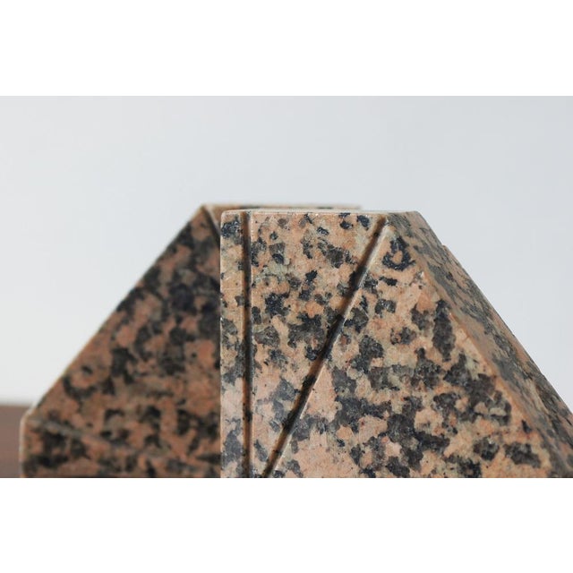 Mid-Century Modern Art Deco Granite Bookends, Set of 2 For Sale - Image 3 of 6
