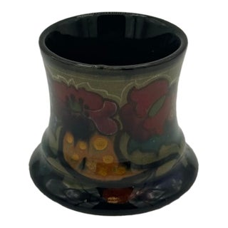 Antique Bak Gouda Holland Miniature Art Pottery Vase Floral High Glaze C1910 For Sale