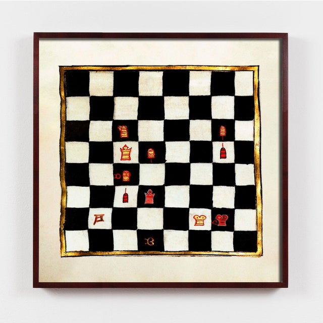 Reproduction Antique French Chess Art Prints - Set of 4, Unframed For Sale - Image 9 of 12