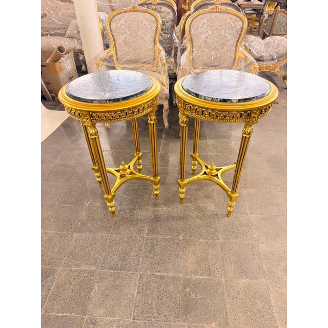 French Vinatge Louis XV Gueridon Side Tables For Sale - Image 3 of 5