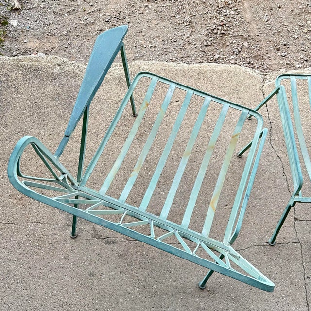 Mid 20th Century Maurizio Tempestini Iron “Ribbon” Outdoor Patio 5-Piece Sofa for John Salterini, Attributed For Sale In Cleveland - Image 6 of 12